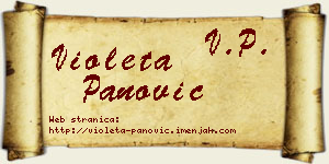 Violeta Panović vizit kartica